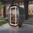 Outdoor Traditional Cube Steam Sauna Room for 2 Person, Canadian Red Cedar Barrel Sauna with 4.5KW ETL Certified TOULE Heater, 8mm Tempered Glass, Black Color, 220V (0-195 °F)
