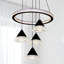 Luminaire suspendu moderne à 4 lumières à DEL, 3 couleurs, chaîne réglable pour salle à manger, salon, chambre à coucher