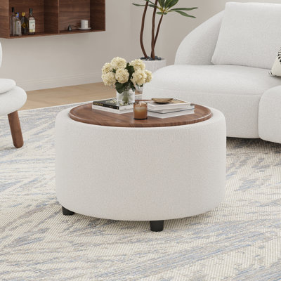 Table basse ronde avec rangement Teddy