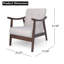 Fauteuil d'appoint Mid-Century moderne capitonné beige avec structure en noyer-1429765724