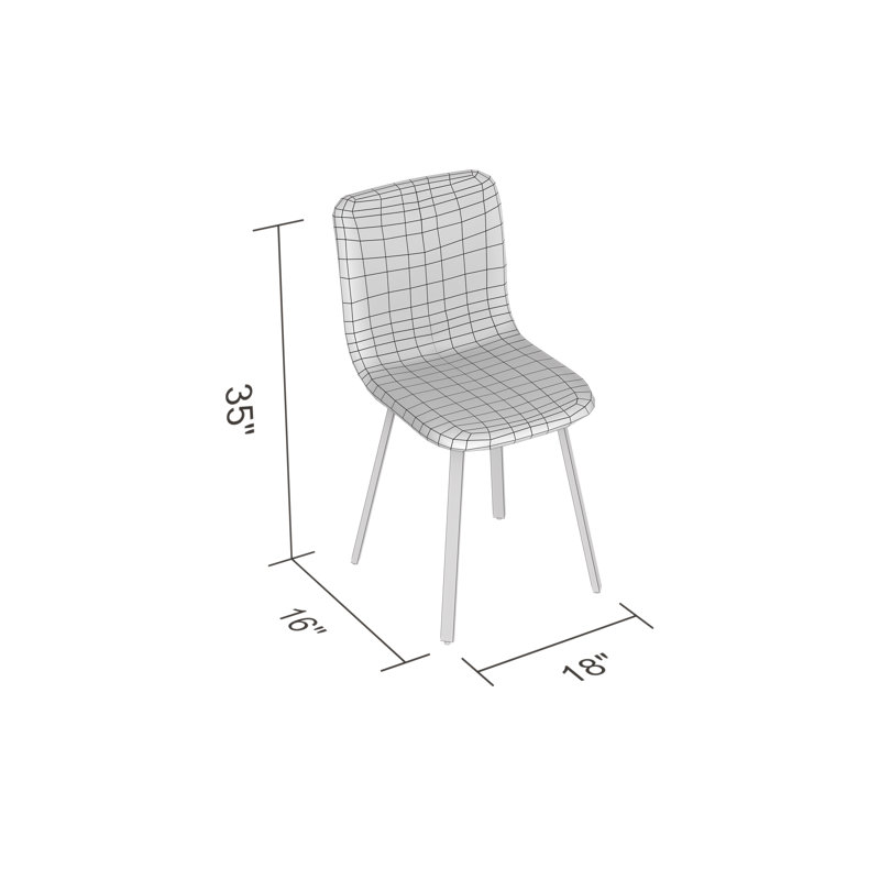 Chaise d'appoint rembourrée Kirubel
