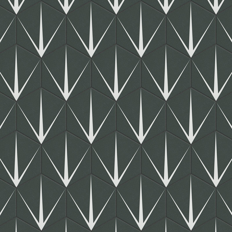 Trident 9" W x 10" L Porcelain Patterned Wall & Floor Tile