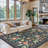 Machine Washable Floral Area Rug with Non-Slip Backing , Oriental Inspired Vintage Design for Living Room, Bedroom, Dining Room, and Home Office-1416207460