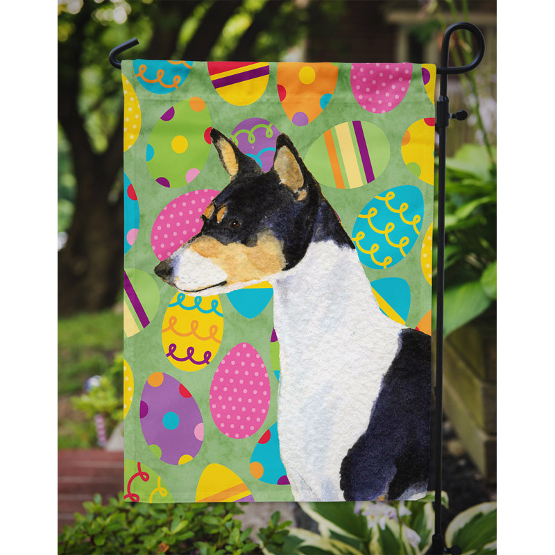 Drapeau de jardin Atara, Basenji (noir et blanc)