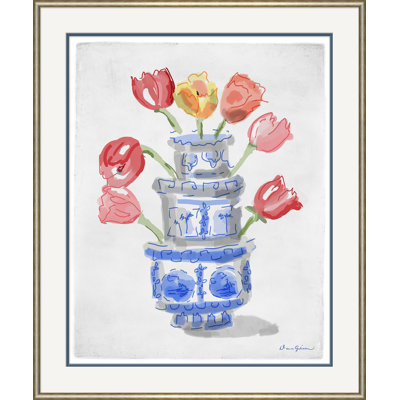 «Tulipierre II» par Dana Gibson - Peinture encadrée sur papier