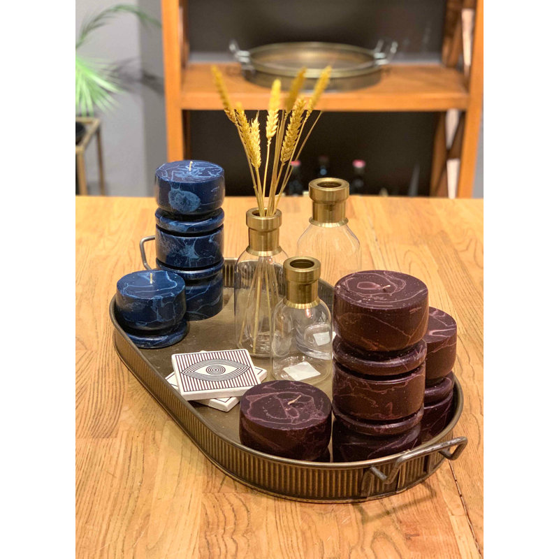 Bougie cylindrique sans parfum, Rouge Bordeaux