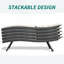 Ensemble de 2 chaises longues d'extérieur