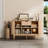 Leathia Sideboard Storage with Solid Wood Leg, Kitchen Cabinets With Sliding Tambour Door-1601559356