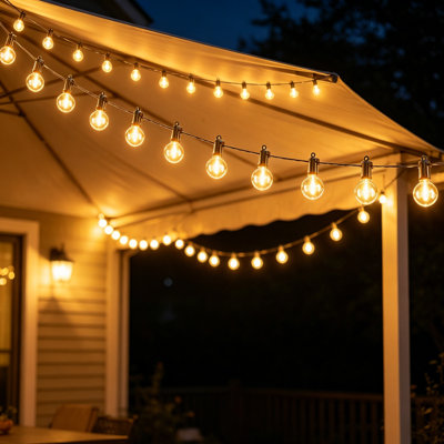 Connectable Dimmable Shatterproof Clear G40 LED Outdoor String Lights