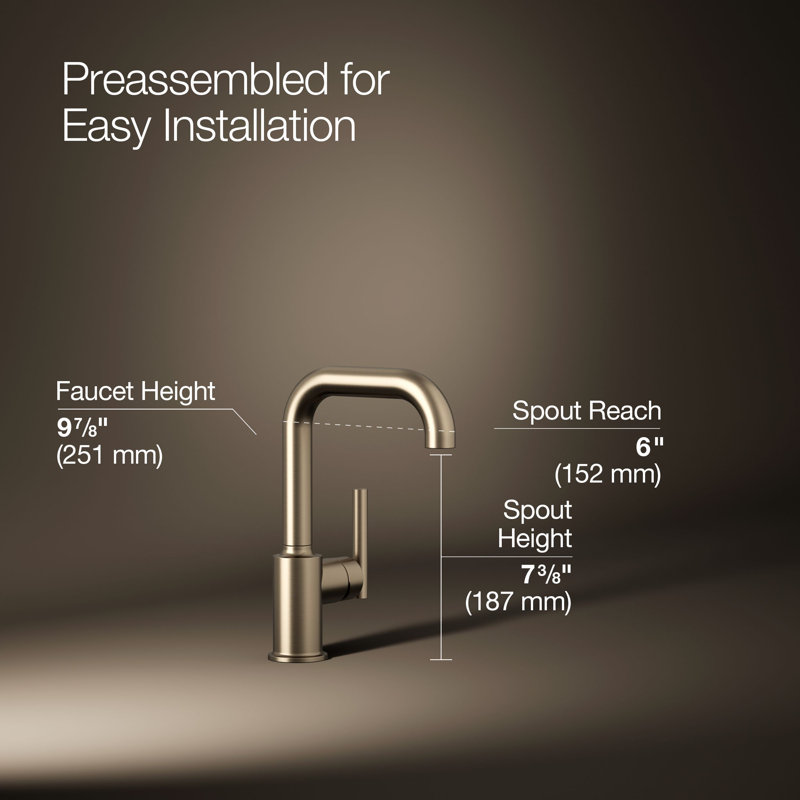 Purist® Bar Faucet with Accessories, Brushed Bronze