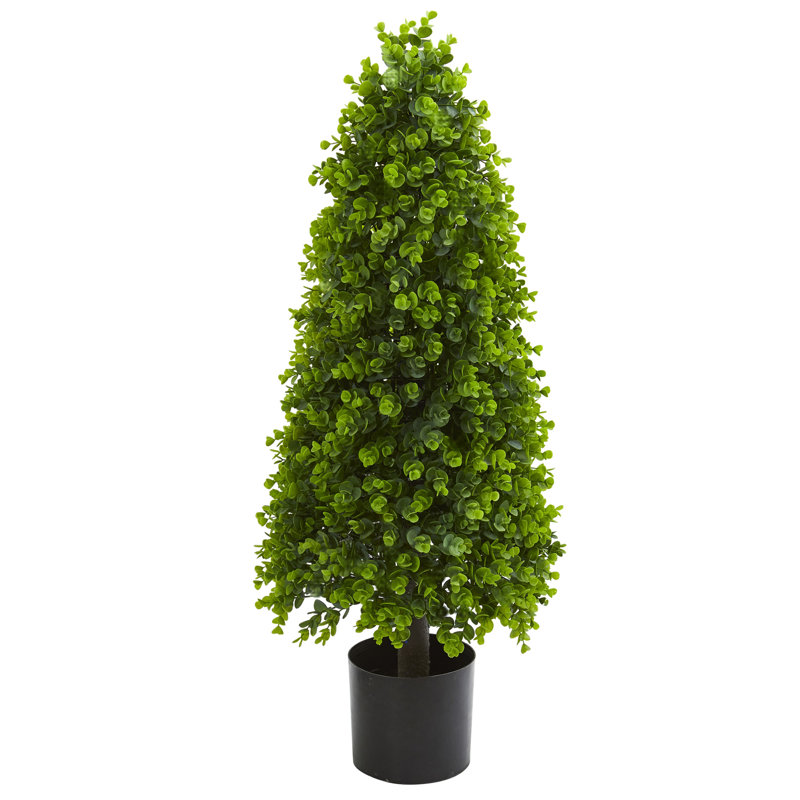 Topiaire d'eucalyptus artificiel en pot, H 36 po x l 14 po x P 14 po