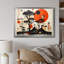 «Full Moon Japanese Mountain Retro Illustration» sur-98205617-136034791