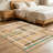 Beige Geometric Grid area rugs for Living Room, Soft and Comfortable, Suitable for all seasons, easy to maintain, machine washable Indoor floor mat, Under Table Farmhouse suitable for Bedroom, Dining Room, Study, Patio, Balcony, Home Decor-1405773184
