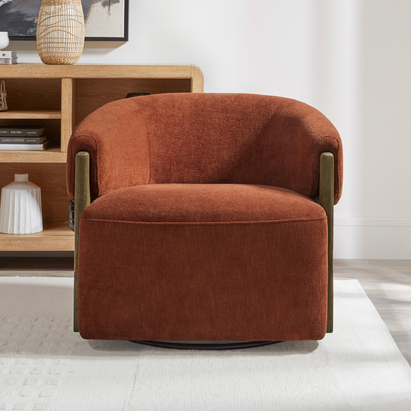 Fauteuil d'appoint pivotant Drumack, Rouille des îles