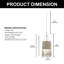 Luminaire suspendu blanc à 1 lumière Daleysa
