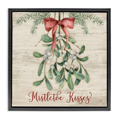Cadre flottant Rustic Mistletoe Kisses, design par Mollie B.
