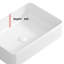 Vessel Sink Rectangular Above Counter White Porcelain Ceramic Modern Bathroom Vanity Sink Rectangle Art Basin