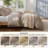 Bedsure 100% Washed Cotton Duvet Cover King Set - Minimalist Cotton Beding Set For All Season（set of 3）-125402779-125402781