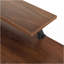 Bureau industriel en L avec tablettes de rangement, noyer Techni Mobile