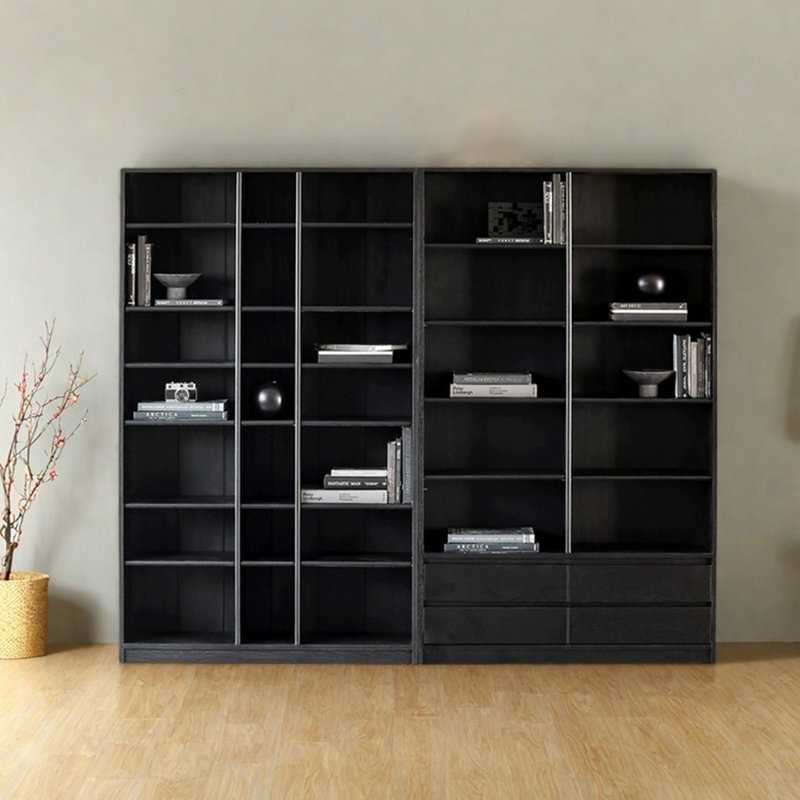 Light luxury black bookcase