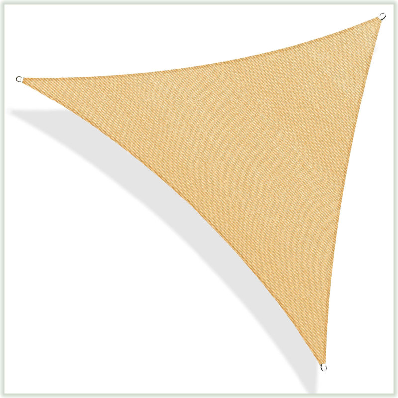 Toile d'ombrage en tissu Colourtree Triangle Sun, Beige sable, 6 pi x 9 pi x 10,8 pi