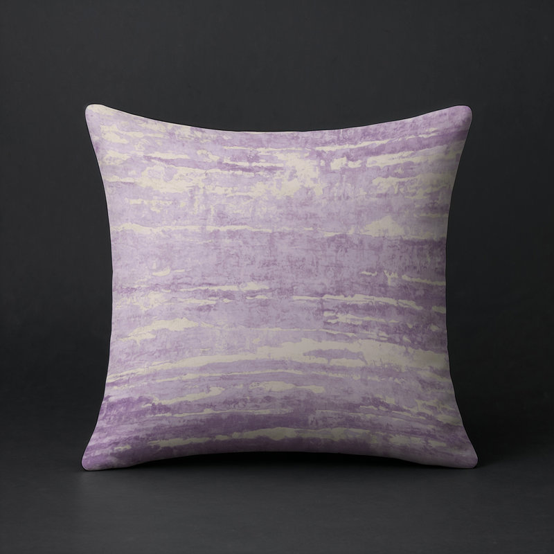 Coussin décoratif intérieur / extérieur gris Modern Modern, Rose / blanc abstrait 1, Carré 16 po