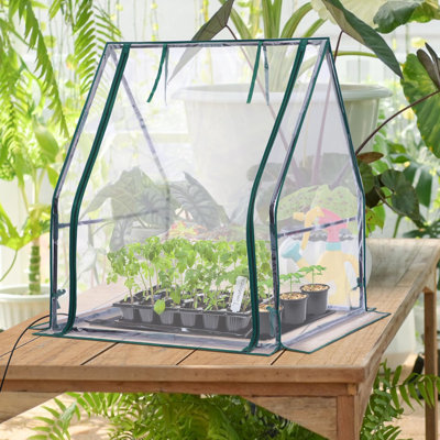 Mini Greenhouse For Indoor Outdoor: Ohuhu Tabletop Portable Green House With Waterproof Pad For Small Plants Nursery Germination, 36""X36""X42"" Light Du -  Kazoo, C1346