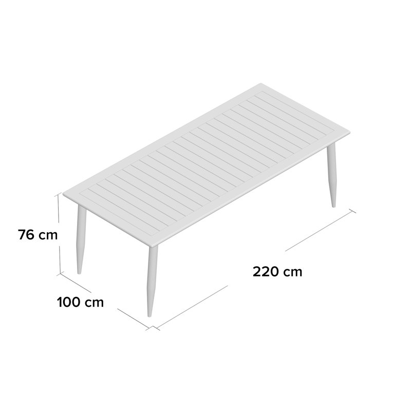 Woehler Rectangular Teak Outdoor Dining Table , 220cm cm W 100cm cm D
