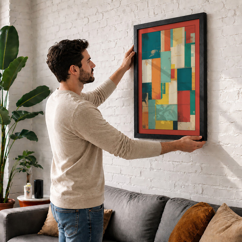 Colour Balance Mid-Century - Framed Print, Unframed, A4 - 29.7 x 21.0 cm