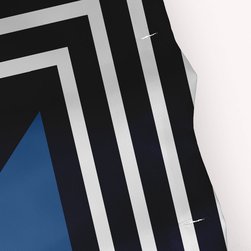 Bartow Geometric Shower Curtain, Navy Blue