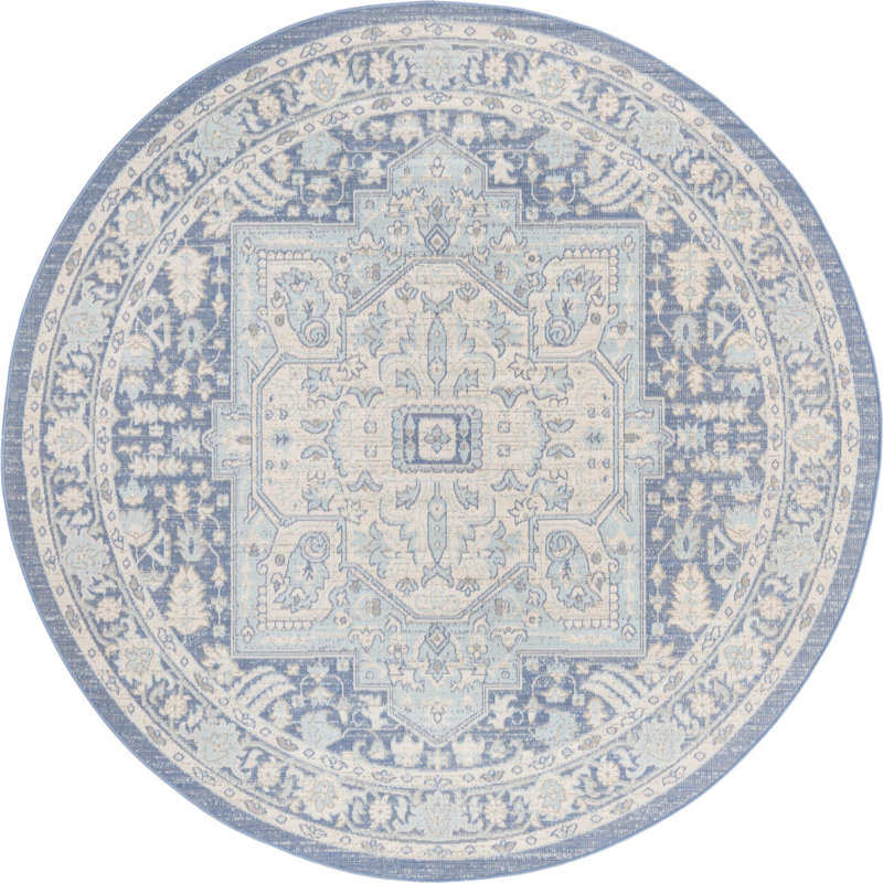 Marciel Oriental Indoor Rug, Round 7'