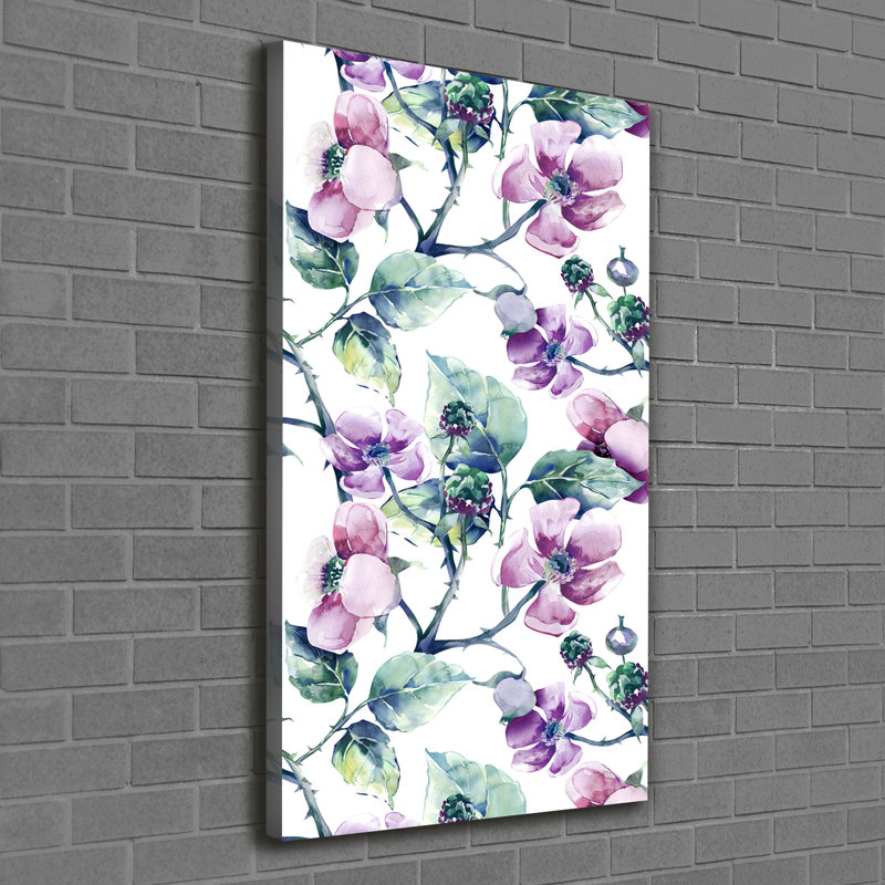Blackberry Flowers - Wrapped Canvas Print