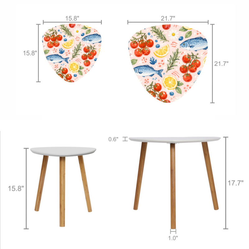 Ensemble de 2 tables basses gigognes Triangle