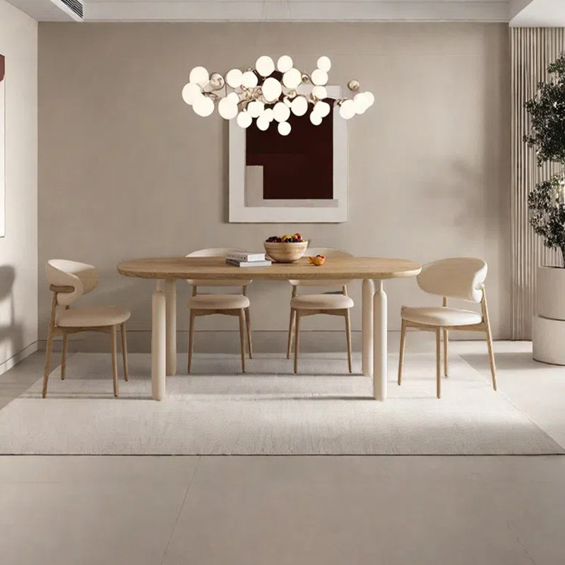 Table de salle à manger de style nordique minimalisme, H 29,53 po x L 62,99 po x l 27,56 po
