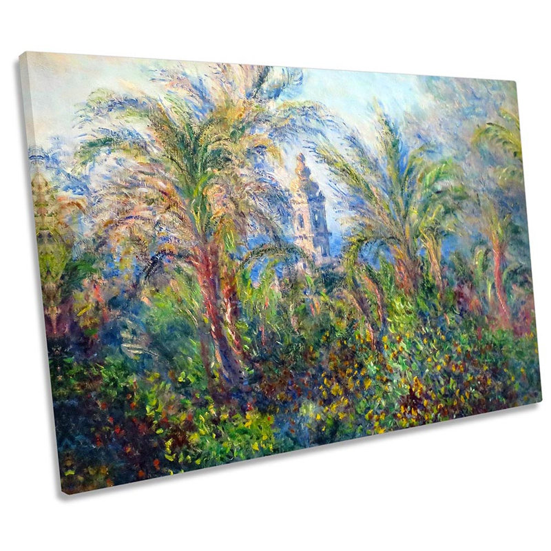 Claude Monet Garden At Bordighera by Claude Monet - Wrapped Canvas Print, 30.5cm H x 45.7cm W x 2cm D