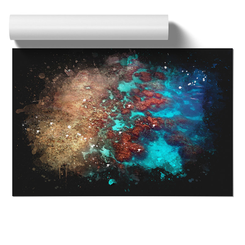 The Great Barrier Reef Coral - No Frame Painting, 42cm H x 59cm W x 0.1cm D
