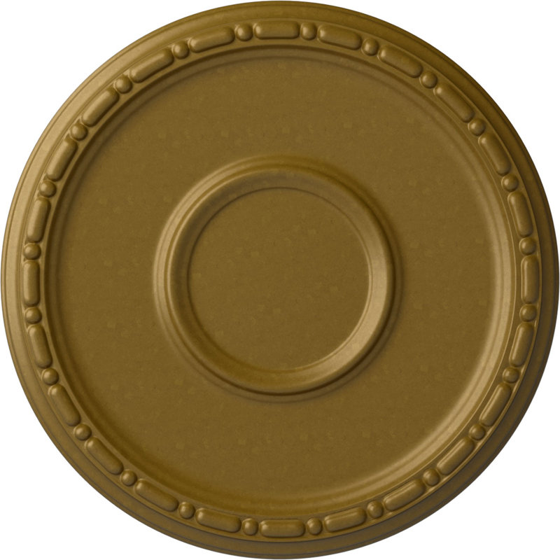Médaillon de plafond H 16,5 po x l 16,5 po x P 1,5 po Medea, Doré