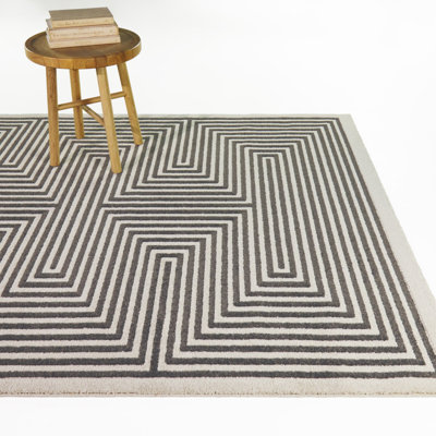 Tapis gris anthracite moderne Teodozia
