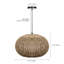 Luminaire suspendu en rotin Globe pour salle à manger, couloir et salon-325585456