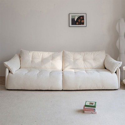 Canapé modulaire en chenille blanc