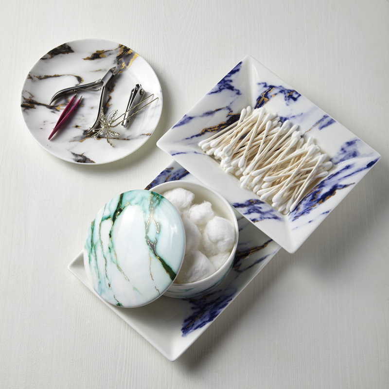 Marble Verde Bone China Accessory Box