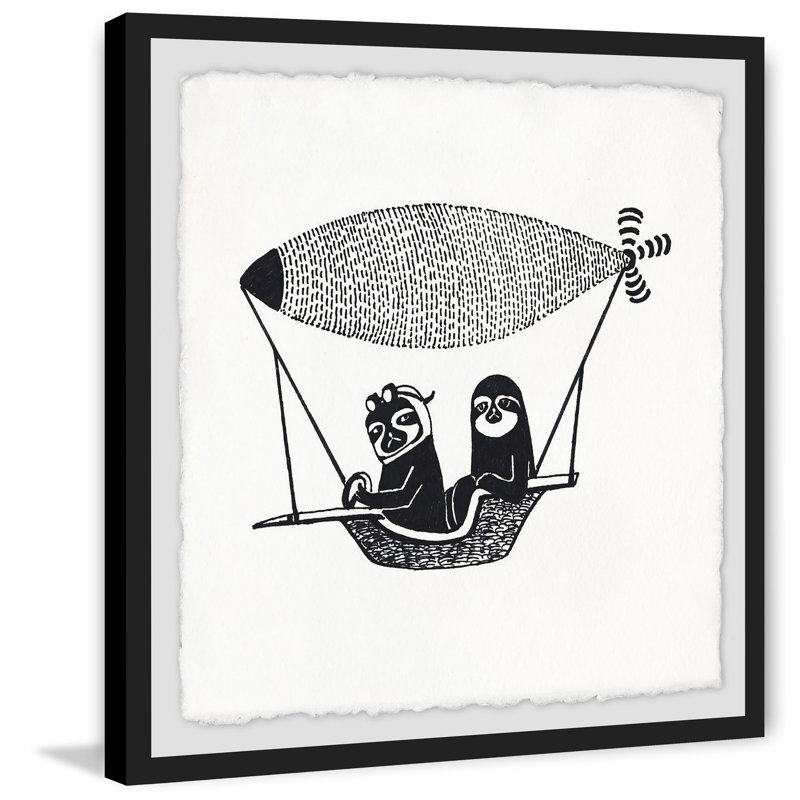 «Glendive Sloth Flyers», reproduction encadrée, H 18 po x l 18 po x P 1,5 po