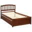 Twin size Platform Bed Wood Bed Frame with Trundle-803523293