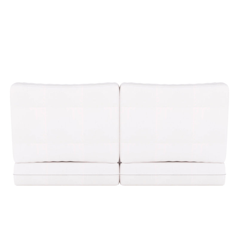 Lisette Sunbrella® Outdoor Loveseat Seat / Back Cushion, Sunbrella Play Snow