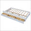 Lit plateforme double en bois avec lit gigogne à DEL