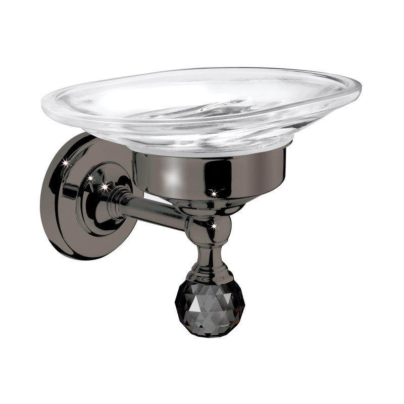 Sharie Soap Dish, Black/Chrome