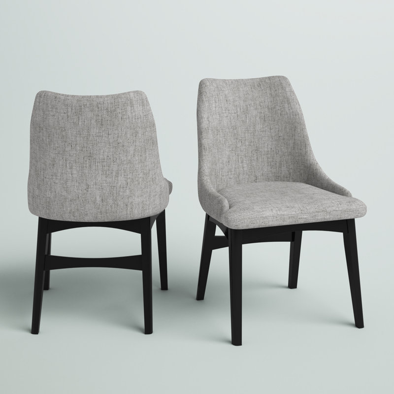 Miyashiro 19'' H Upholstered Side Chair, Black, Gray