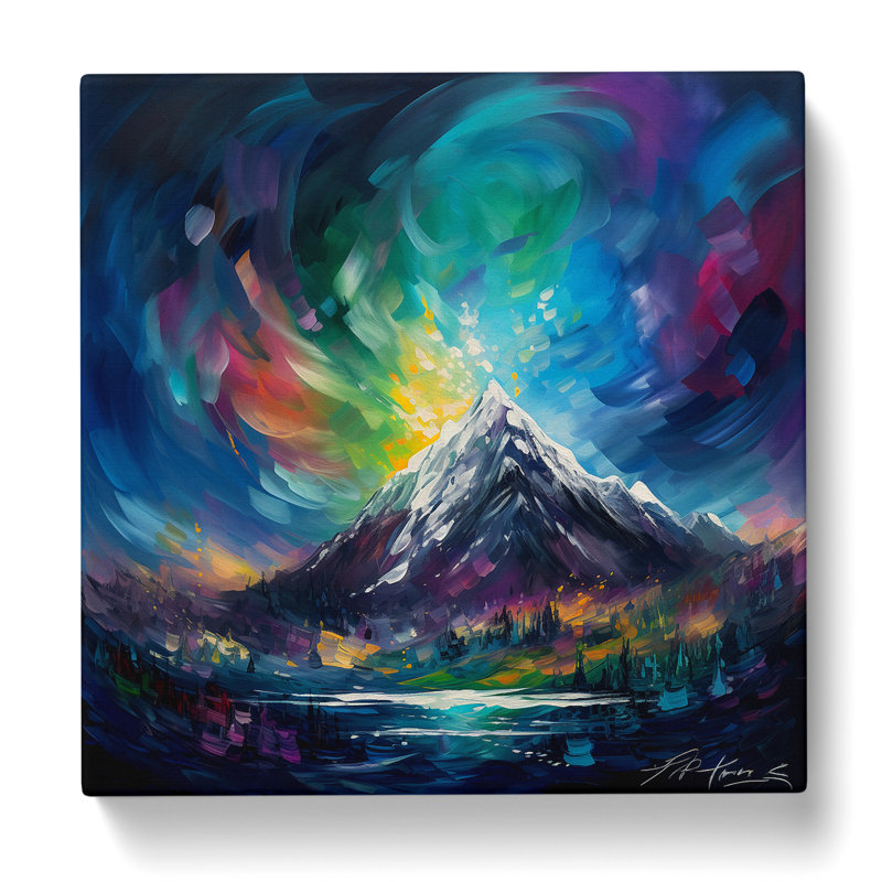 Northern Lights Abstract No.4 - No Frame Print, 50cm H x 50cm W x 3cm D