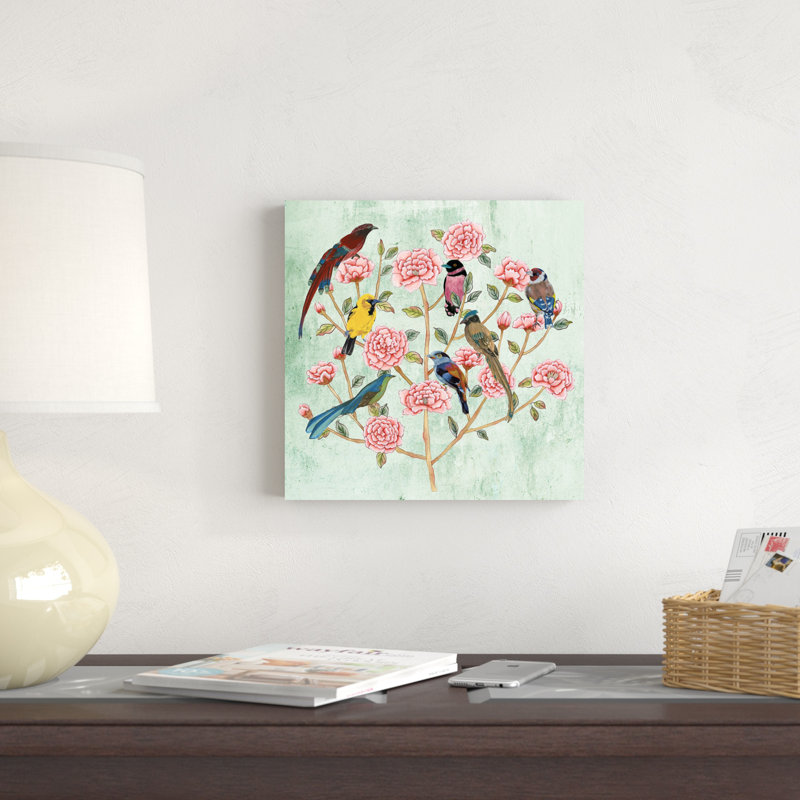 Minty chinoiserie I, H 12 po x l 12 po