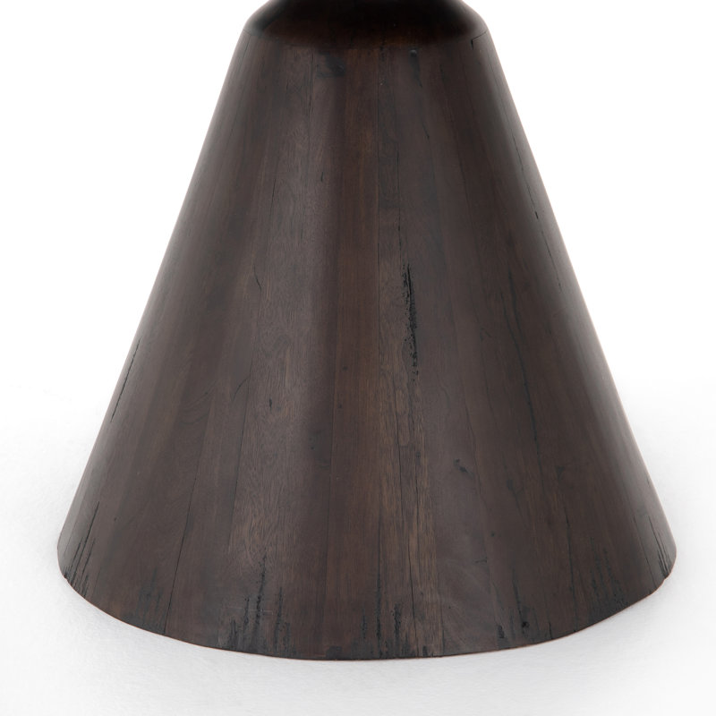 Bronx Round Dining Table, Light Brushed Parawood/Dark Brown